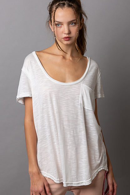Laying It On Cool Relaxed Short Sleeve Boat Neck Top (4 Options)