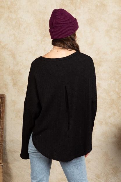 Button Down Oversized Knit Top (4 Options)