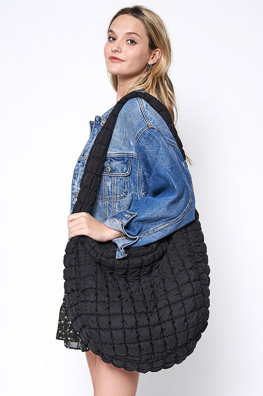 Quilted Puffer Shoulder Crossbody Cloud Bag (2 Options)