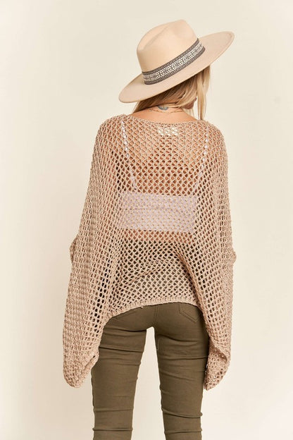 Fishnet Poncho Cover Up
