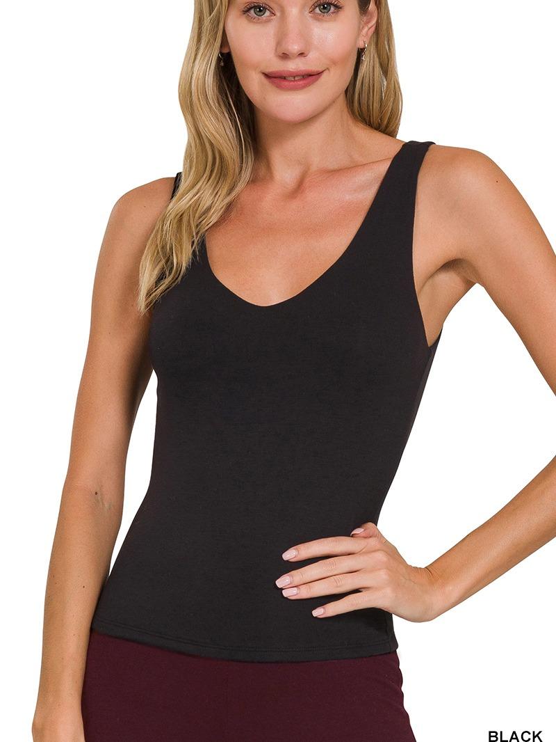 Feeling Sexy Double Layered V-Neck Tank Top (4 Options)