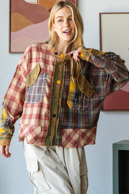 Washed Patchwork Jacket