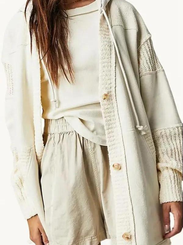 Relaxing Solid Knit Button Down Oversized Cardigan