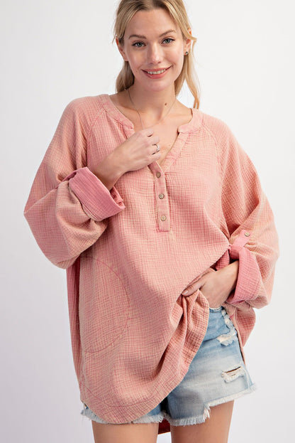 Mineral Washed Cotton Gauze Tunic