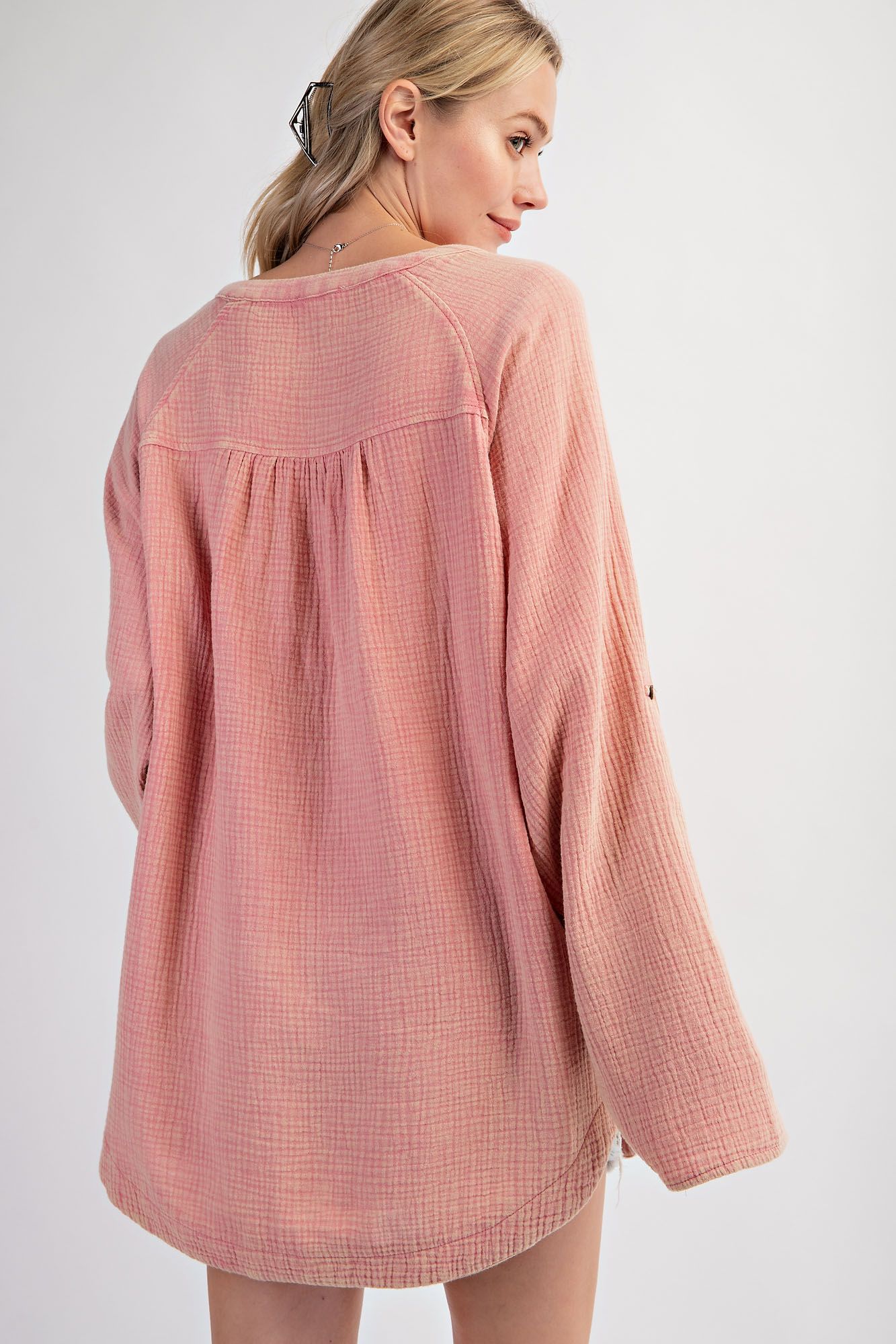 Mineral Washed Cotton Gauze Tunic